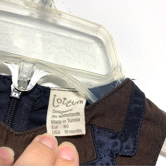 Jottum Dutch Brown & Black Tank Top Dress Girls size 18 Months Fit & Flare - Picture 2 of 8